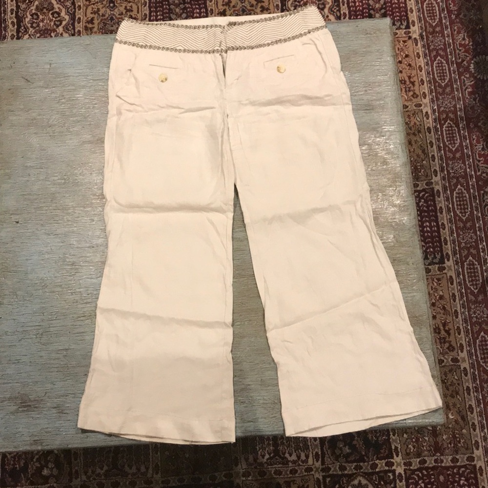 Off white pants from Anthropologie